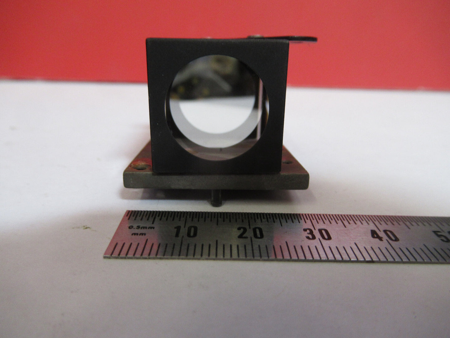 LEITZ GERMANY GLASS PRISM HEAD MICROSCOPE PART OPTICS AS PICTURED #G4-A-137