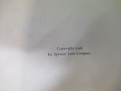 Spencer Lens Co. Manual 1926 Very Fragile Microscope Part