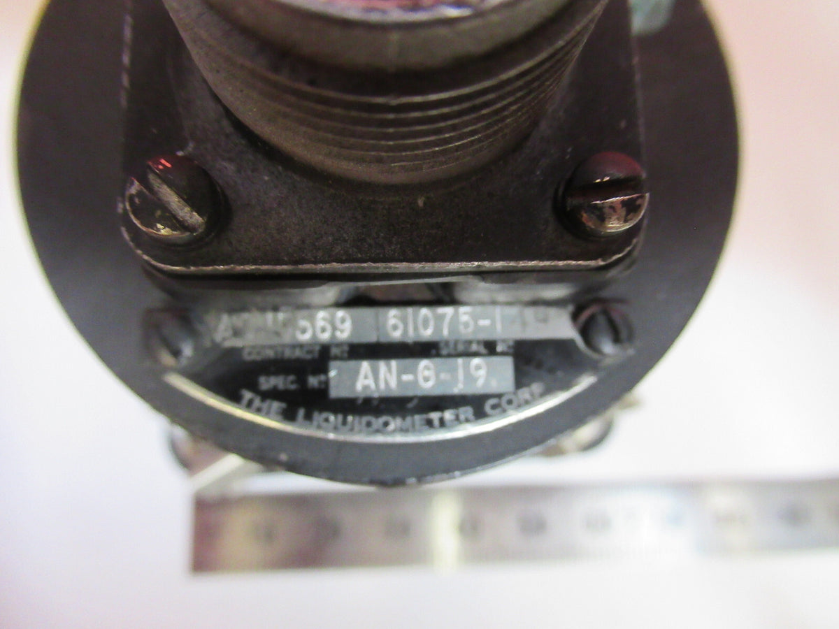INDICATOR FUEL QUANTITY LIQUIDOMETER EA100AN-39 AIRCRAFT INSTRUMENT S4-B-53