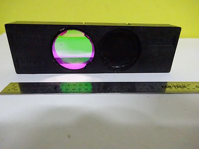 MICROSCOPE PART NIKON FILTER DICHROIC GREEN SLIDE OPTICS AS IS BIN#W5-21
