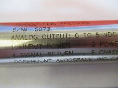 SIKORSKY ROSEMOUNT AEROSPACE PRESSURE TRANSDUCER 1833H1 AIRCRAFT AS PIC &F6-B-09