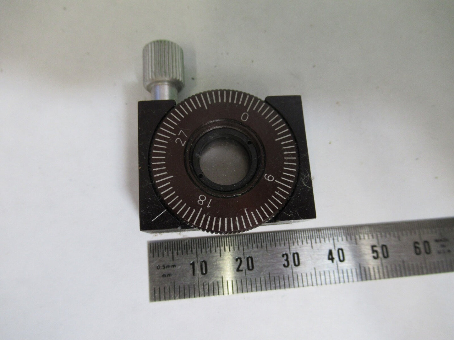OPTICAL NEWPORT ROTABLE LENS HOLDER ASSEMBLY LASER OPTICS  AS PICTURED W1-B-12