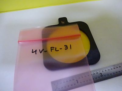MICROSCOPE PART YELLOW FILTER ILLUMINATOR OPTICS AS IS BIN#4V-FL-31
