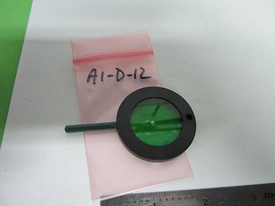 OPTICAL MICROSCOPE PART GREEN FILTER OPTICS BIN#A1-D-12