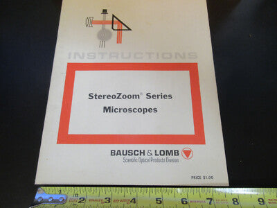 LOT BOOKLET ANTIQUE  BAUSCH LOMB MICROSCOPE PART AS PICTURED W3-B-55