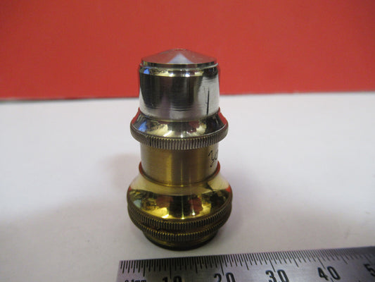Microscope Part Objective "f" Antique Emil Busch A.g. Germany Optics AS Pic