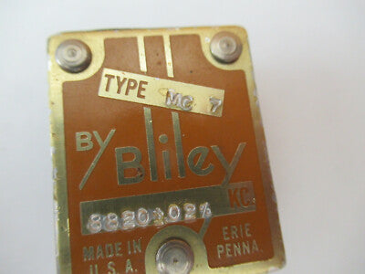 Bliley Electric Co. Wurlitzer Resonator Quartz Crystal Frequency Control