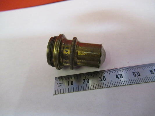 Spencer Lens Co. Antique Brass Optics 16mm Objective Microscope Part