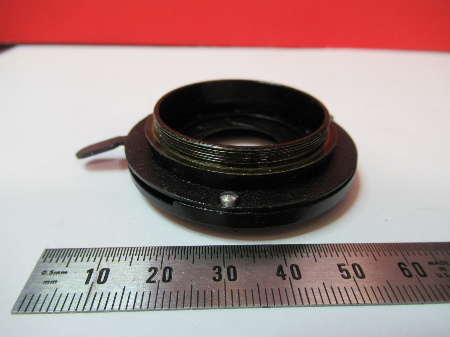 BAUSCH LOMB ANTIQUE DIAPHRAGM IRIS BRASS MICROSCOPE PART AS PICTURED  S3-B-91
