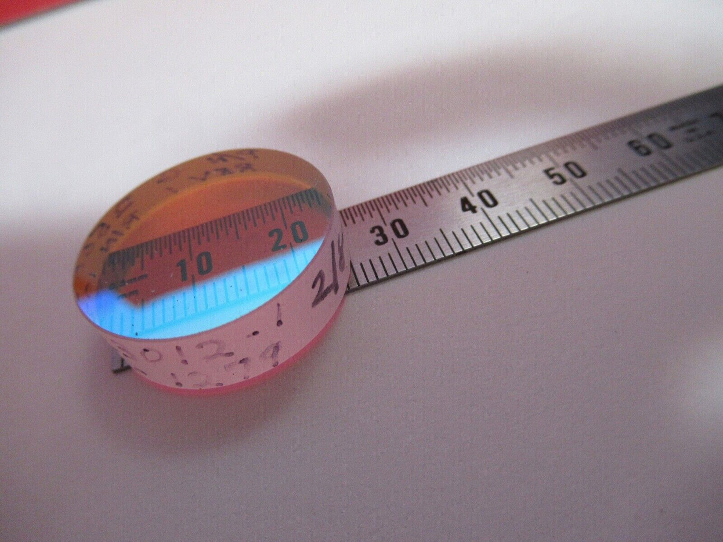 OPTICAL FLAT COATED FUSED SILICA 532nm HP LASER OPTICS AS PICTURED Q2-27