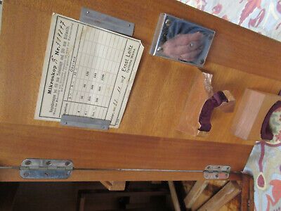 ANTIQUE ERNST LEITZ WETZLAR EMPTY WOOD CABINET for MICROSCOPE AS PICTURED &TD-5