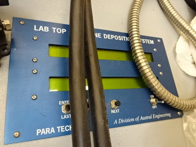 PARATECH PARYLENE COATER R&D LAB VERSION POWER UP OK