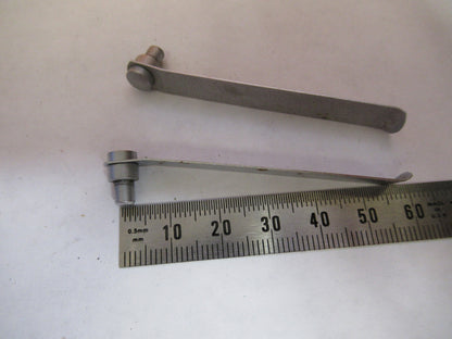 WILD HEERBRUGG SWISS M11 CLIPS PAIR MICROSCOPE PART OPTICS AS PICTURED Y4-A-107