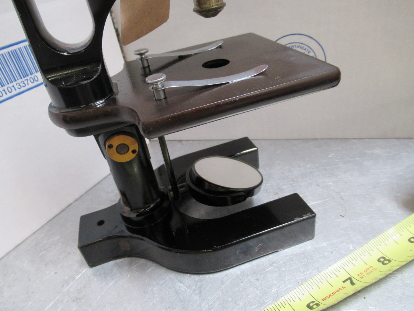 FOR PARTS OR REPAIR ANTIQUE MICROSCOPE BAUSCH LOMB + OBJECTIVES circa 1890 LOB