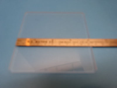 MICROSCOPE PART OPTICAL SQUARE GLASS STAGE OPTICS AS IS  #90-64