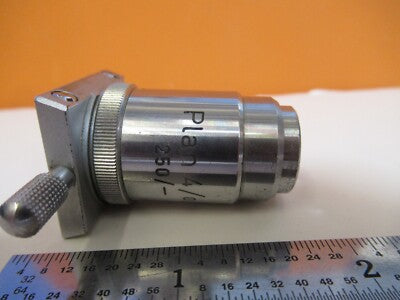 REICHERT AUSTRIA PLAN 4X /250 OBJECTIVE MICROSCOPE PART AS PICTURED &1E-C-32