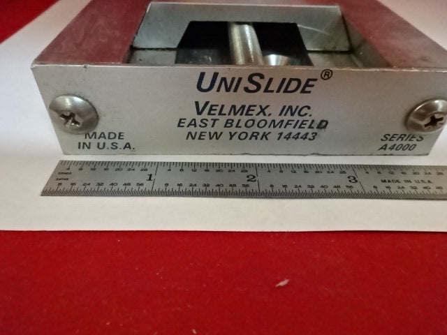 POSITIONING STAGE UNI SLIDE VELMEX A4000  AS IS #IL6-24