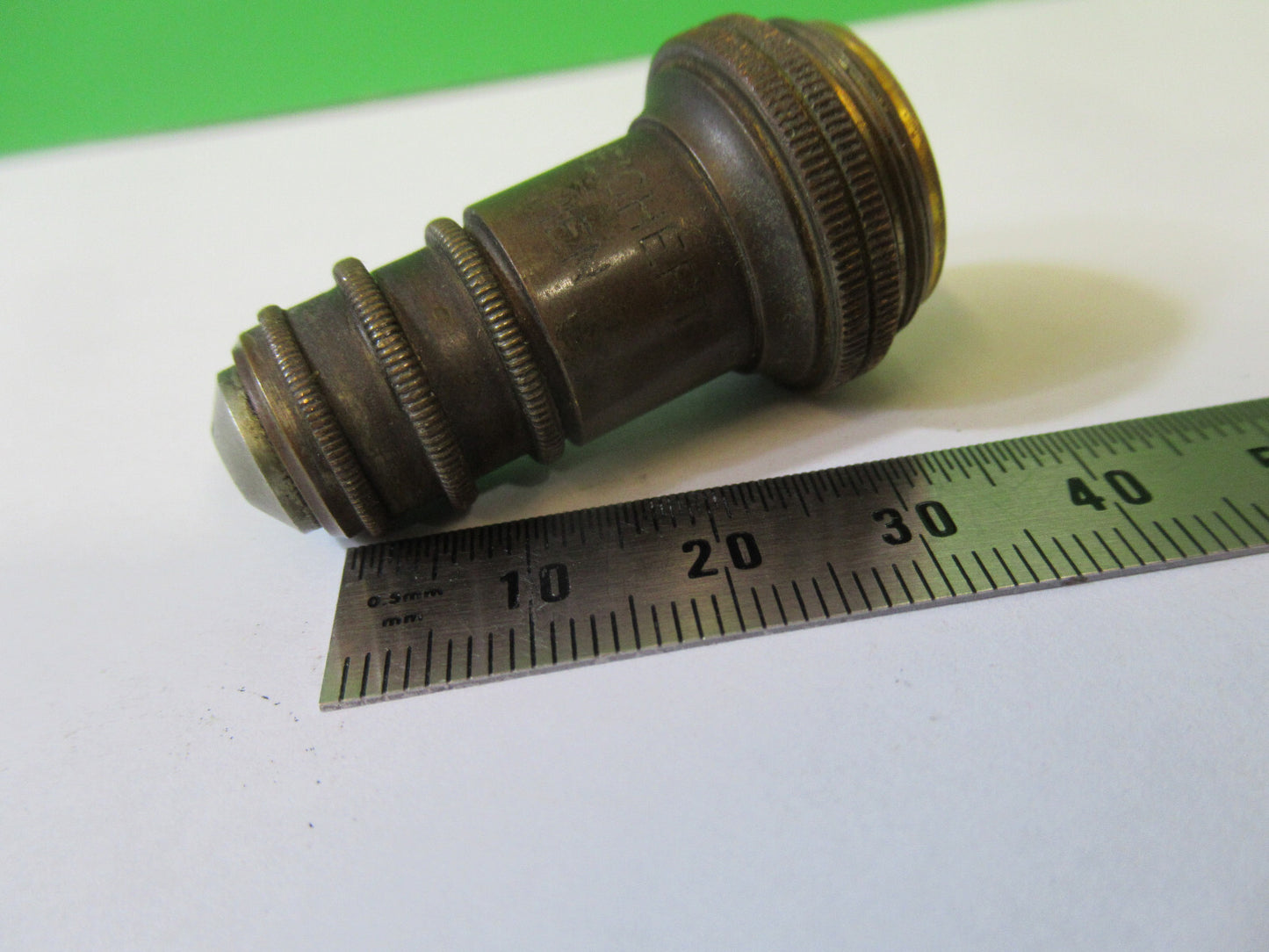 Antique Brass C. Reichert Austria Objective Microscope Part