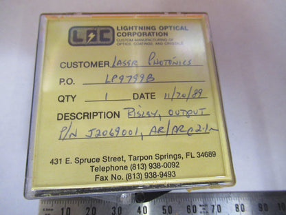 OPTICAL ex-NASA COATED LENS PRO LASER OPTICS AS PICTURED Y1-A-22