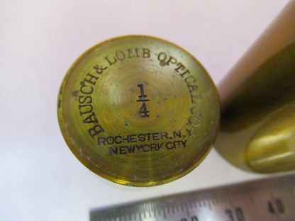 EMPTY BAUSCH LOMB BRASS OBJECTIVE CANISTER MICROSCOPE PART AS PICTURED Y1-A-41