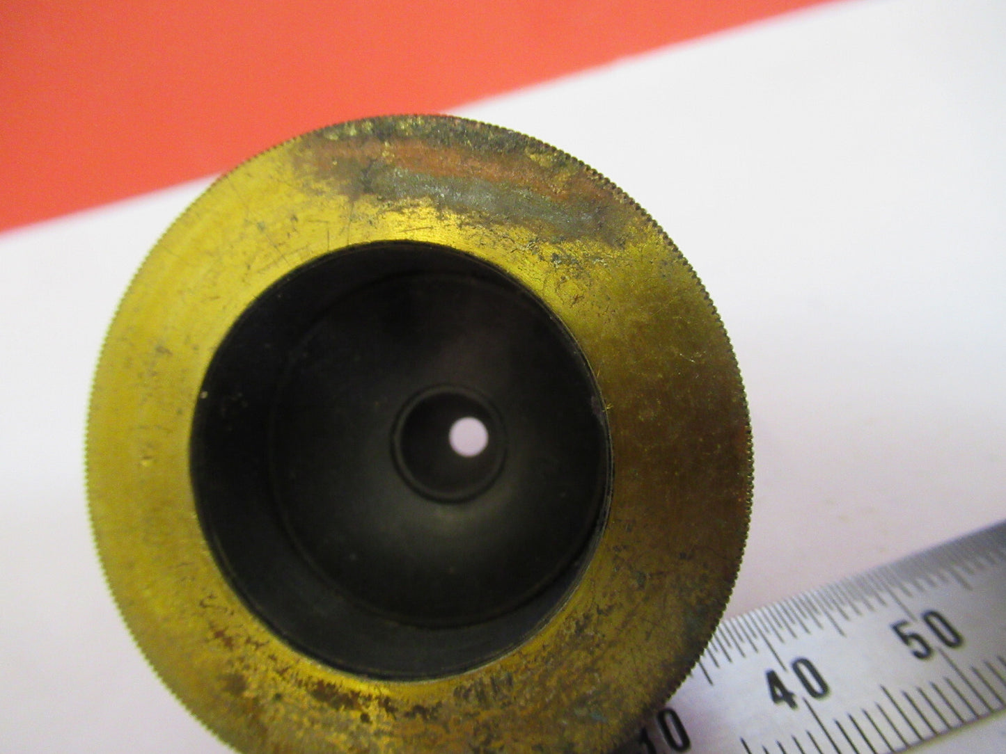 Antique Koristka Milan Italy Brass Condenser Microscope Part