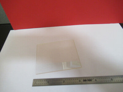 OPTICAL MIL SPEC RARE CLEAR AMBER GLASS PLATE  OPTICS AS PICTURED &B6-A-17