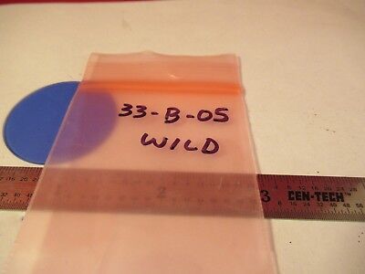 WILD HEERBRUGG SWISS M20 BLUE FILTER MICROSCOPE PART OPTICS &33-B-05
