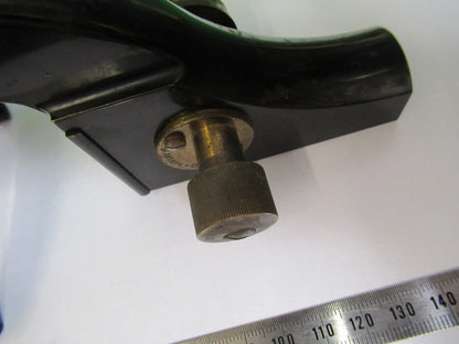 CARL ZEISS JENA ANTIQUE BRASS STAGE SUPPORT MICROSCOPE PART AS PICTURED #W5-B-03