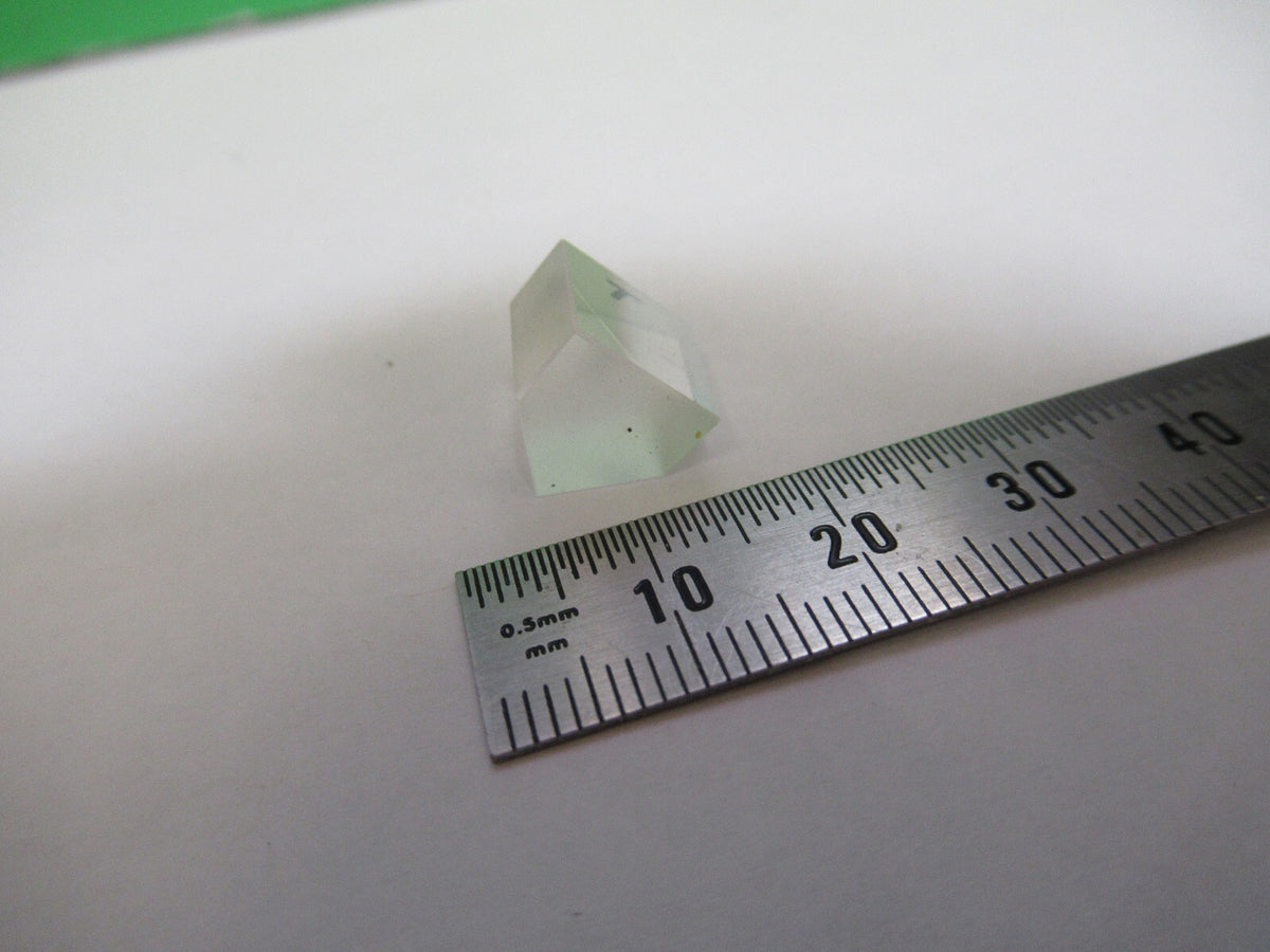 OPTICAL BK7 GLASS PRISM  MIL SPEC OPTICS MICROSCOPE PART AS PICTURED 80-B-02