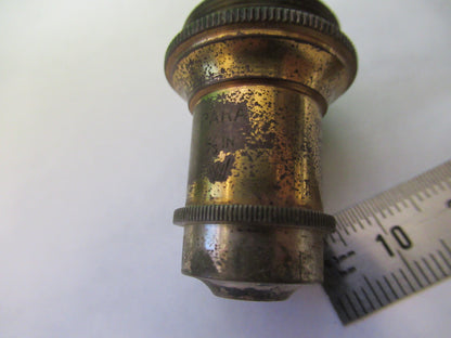 WATSON LONDON ANTIQUE BRASS OBJECTIVE MICROSCOPE PART OPTICS AS PICTURED X6-A-88