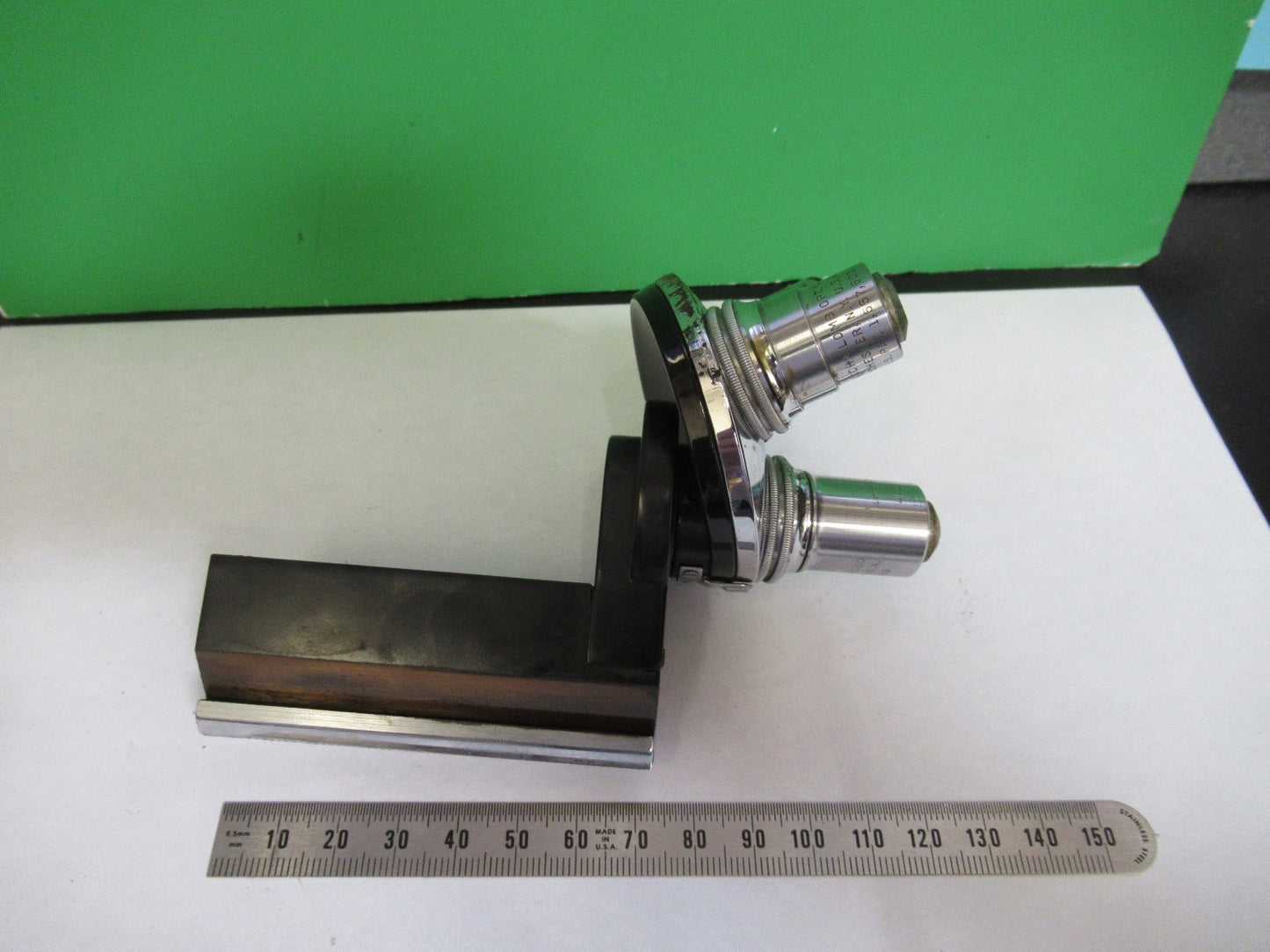 BAUSCH LOMB ANTIQUE NOSEPIECE + OBJECTIVES MICROSCOPE PART AS PICTURED Y4-FT-88