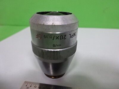FOR PARTS MICROSCOPE LEITZ GERMANY OBJECTIVE NPL 20X DF OPTICS #F5-B-05