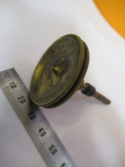 Antique Brass Bausch & Lomb Knob Gross Adjust Microscope Part
