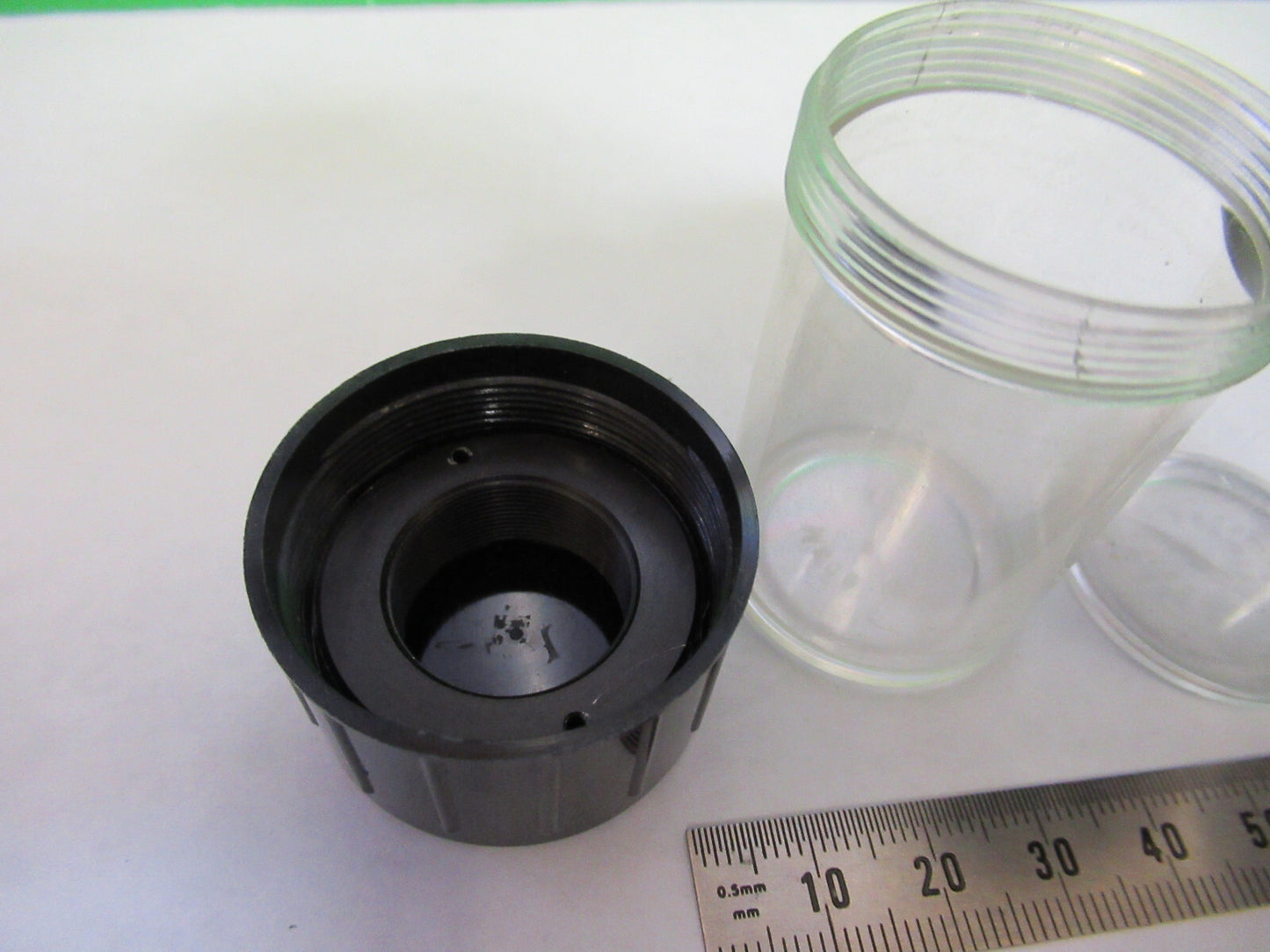 ZEISS GERMANY EMPTY PLASTIC OBJECTIVE CANS MICROSCOPE PART AS PICTURED X9-B-11