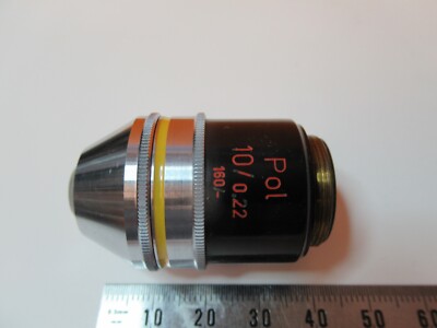 CARL ZEISS POL 10X /160 OBJECTIVE MICROSCOPE PART OPTICS AS PICTURED &14-B-76