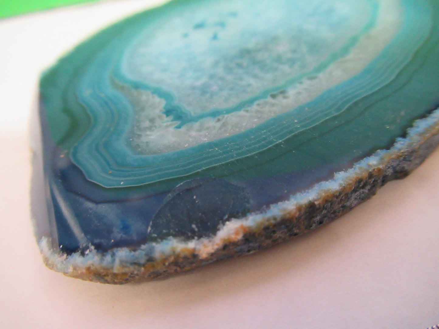 AMAZING AGATE SLICE MINERAL SAMPLE BEAUTIFUL SPECIMEN AS PICTURED T7-FD-85