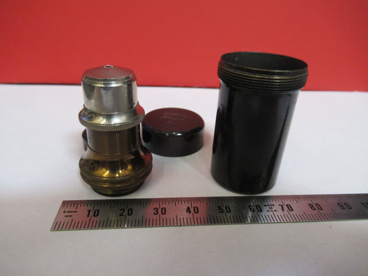 Microscope Part Objective "f" Antique Emil Busch A.g. Germany Optics AS Pic