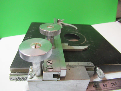 REICHERT AUSTRIA STAGE XY TABLE WORKS OK  MICROSCOPE PART AS PICTURED G5-A-27