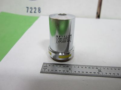 MICROSCOPE PART OBJECTIVE HUND WETZLAR GERMANY 10X OPTICS AS IS BIN#R7-10