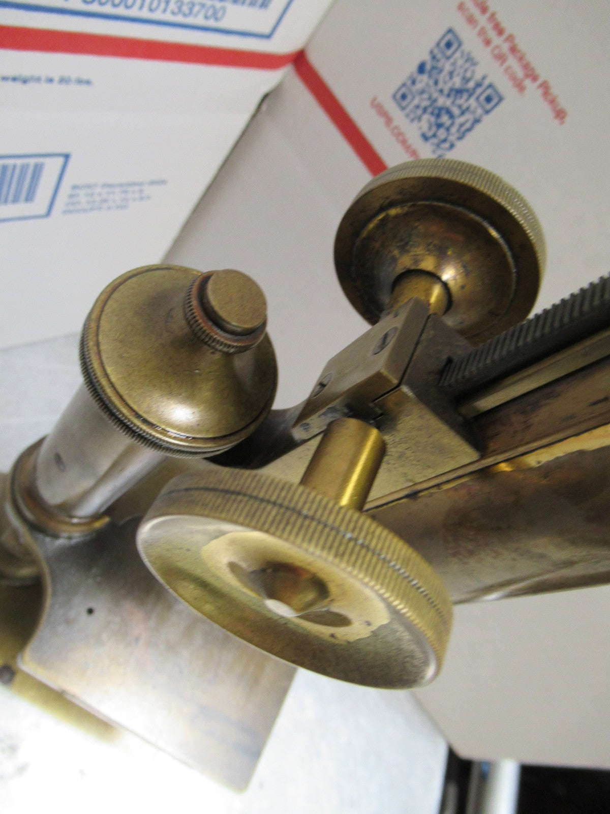 ANTIQUE BRASS BAUSCH LOMB circa 1880 RARE MICROSCOPE AS PICTURED LOB