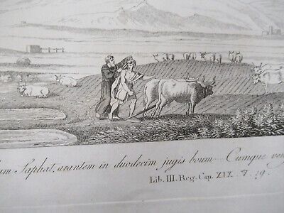ANTIQUE ETCHING ITALIA ROME CIRCA 1810 GASPARD DUGHET PIETRO PARBONI AS PIC x