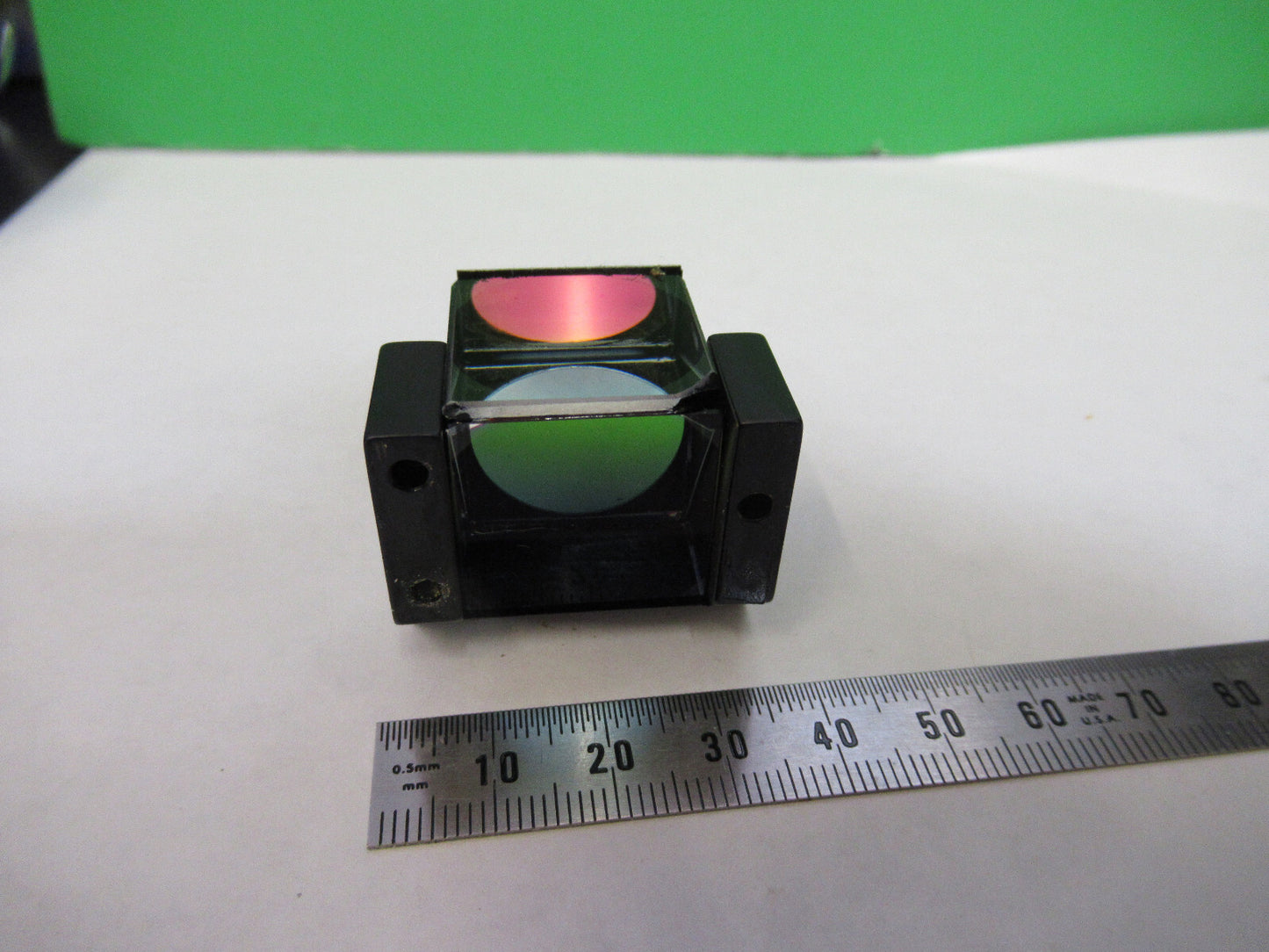 BAUSCH LOMB POL BEAM SPLITTER PRISM OPTICS MICROSCOPE PART AS PICTURED X6-A-104