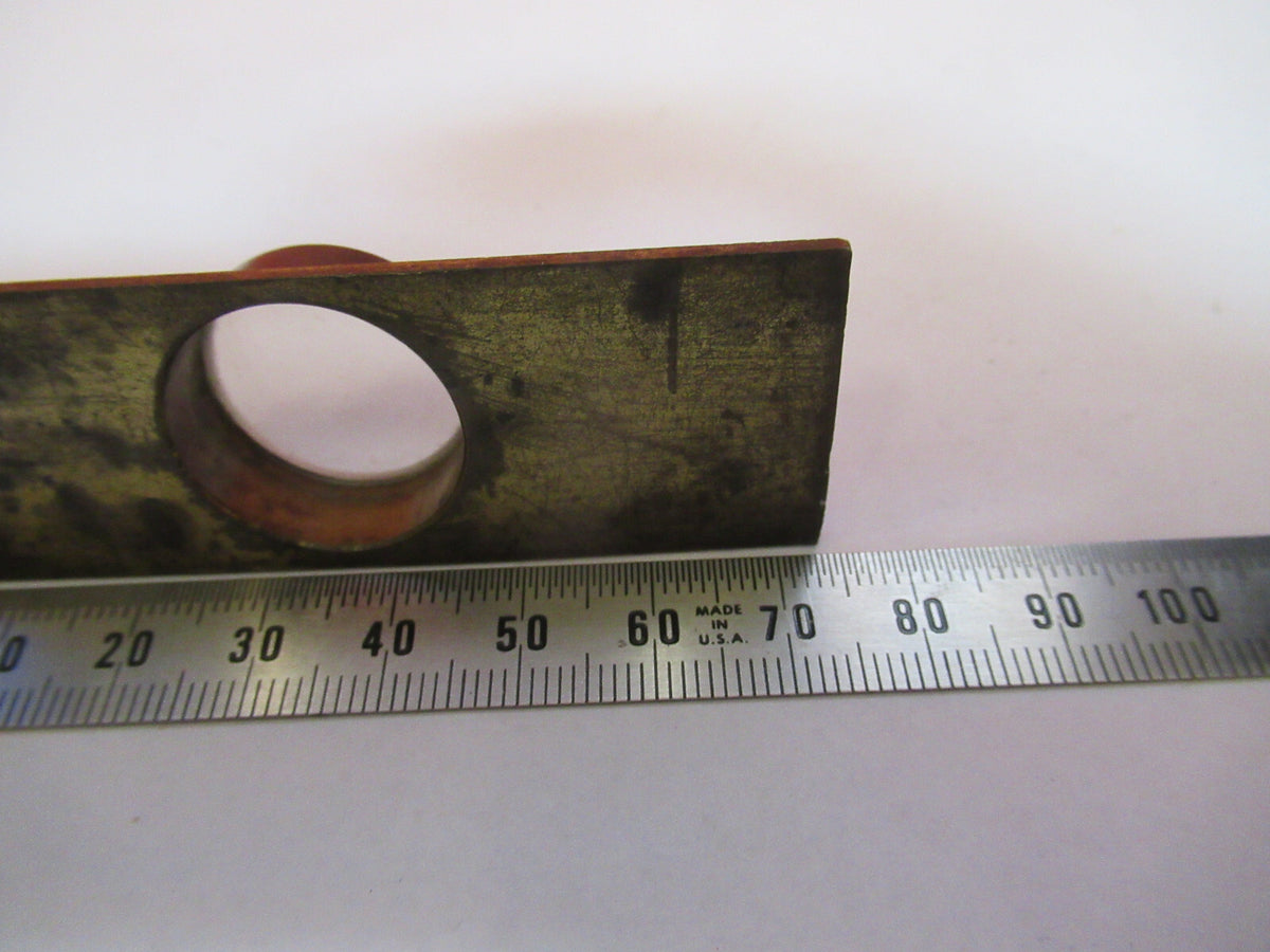 ANTIQUE BRASS COMPRESSORIUM STAGE LONDON MICROSCOPE PART AS PICTURED F8-A-39