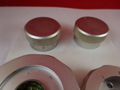 WILD SWISS M12 KNOBS SET MICROSCOPE PART AS IS &V7-A-09