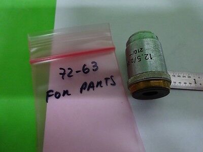 MICROSCOPE PART OBJECTIVE REICHERT 12.5X OPTICS #72-63