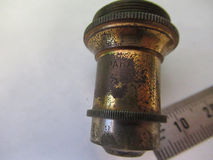 WATSON LONDON ANTIQUE BRASS OBJECTIVE MICROSCOPE PART OPTICS AS PICTURED X6-A-88
