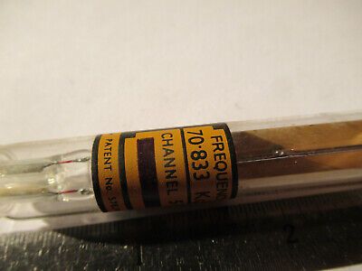 ANTIQUE QUARTZ RADIO CRYSTAL GEC ENGLAND GLASS HOLDER FREQUENCY CONTROL #F4-A-83
