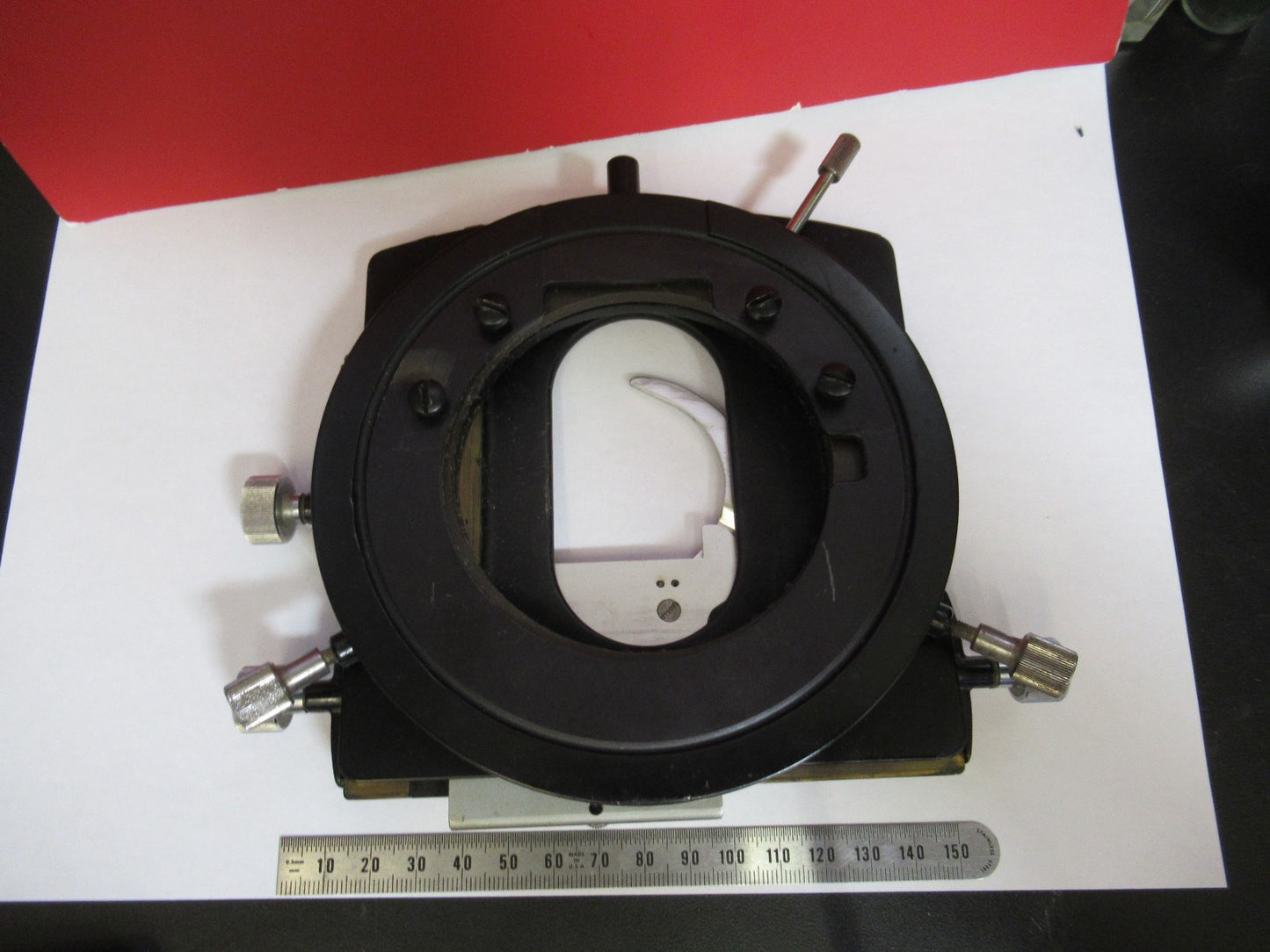 WILD SWISS HEERBRUGG STAGE TABLE XY ROTATES MICROSCOPE PART AS PICTURED V7-A-72