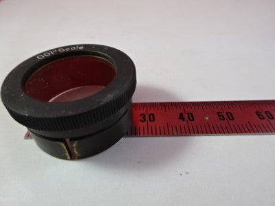 LENS 001" SCALE RETICLE EYEPIECE OCULAR BRASS MOUNT MICROSCOPE PART OPTICS 95-17