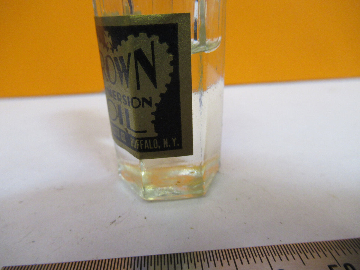 IMMERSION OIL FOR MICROSCOPE CROWN OIL VINTAGE AS PICTURED X6-A-25